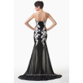 Grace Karin preto strapless China atacado vestido de formatura CL6257